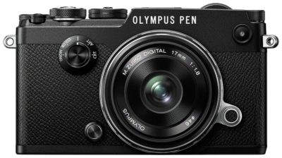 Olympus Pen-F Compact System Camera with 17mm Lens - Black.